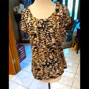 Animal print blouse by notations size L